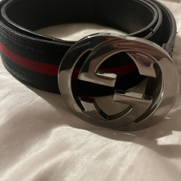 Gucci Black and Red Men's Belt - Picture 1 of 4